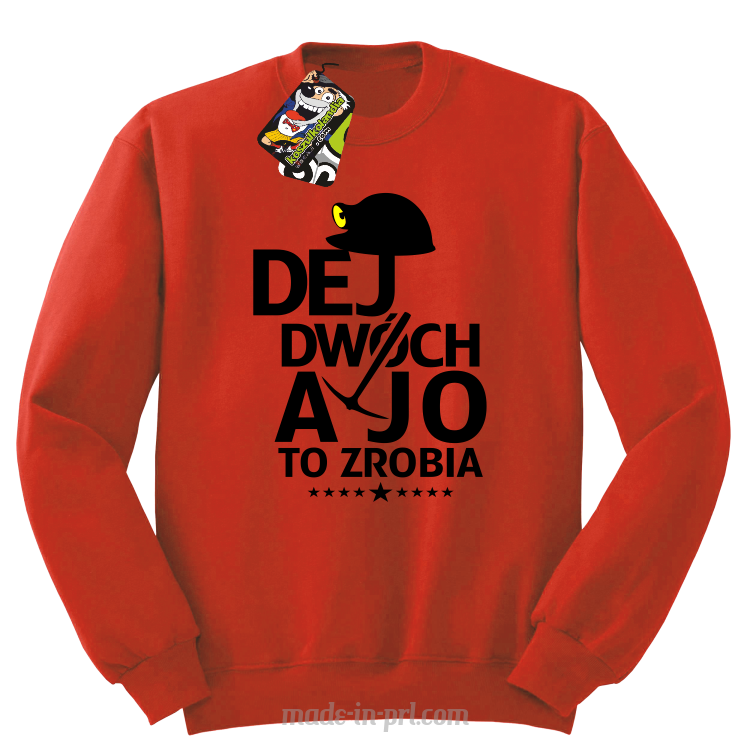 Dej dwóch a jo to zrobia - bluza męska standard czerwona