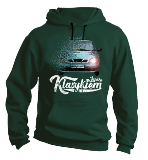 Jeżdżę Klasykiem DAEWOO LANOS - bluza męska z kapturem butelkowa 