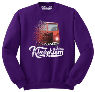 Jeżdżę Klasykiem Star Auto - bluza męska standard fioletowa