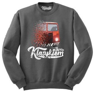 Jeżdżę Klasykiem Star Auto - bluza męska standard szara