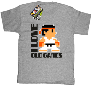 I LOVE OLD GAMES - Koszulka dziecięca melanż 