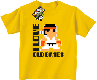 I LOVE OLD GAMES - Koszulka dziecięca żółta 