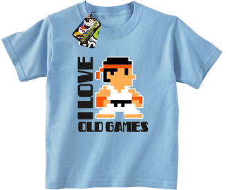 I LOVE OLD GAMES - Koszulka dziecięca błękit 