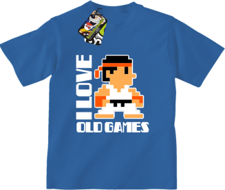 I LOVE OLD GAMES - Koszulka dziecięca niebieska 