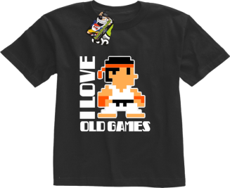 I LOVE OLD GAMES - Koszulka dziecięca czarna 