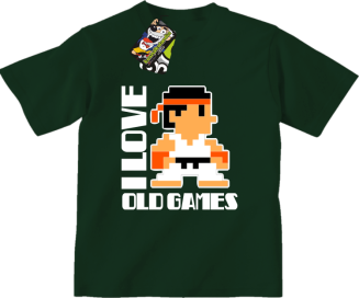 I LOVE OLD GAMES - Koszulka dziecięca butelkowa 