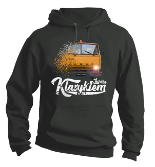 Jeżdżę klasykiem Kamaz 5320 - bluza męska z kapturem szara