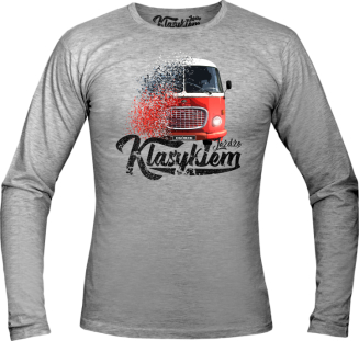 Jeżdżę klasykiem Jelcz OGÓREK - longsleeve męski melanż 
