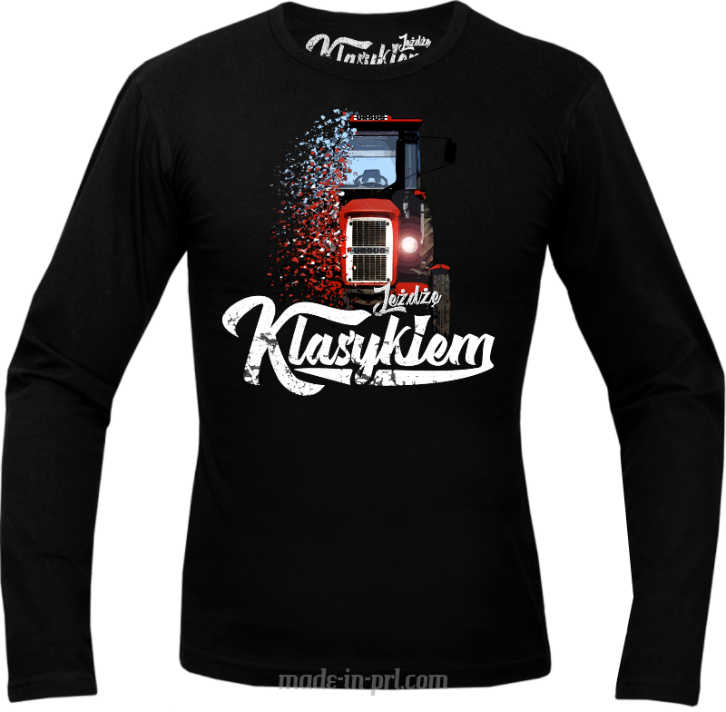 Jeżdżę klasykiem Traktor c330 - longsleeve męski czarny