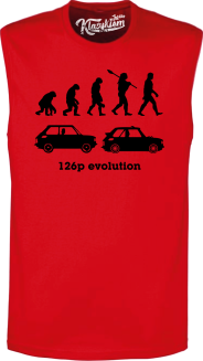 126p Evolution - top męski bezrękawnik czerwony