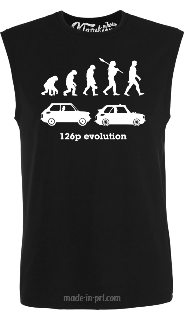 126p Evolution - top męski bezrękawnik czarny