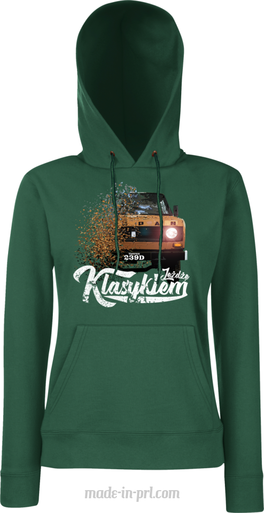 Jeżdżę klasykiem Tarpan 239D - bluza damska z kapturem