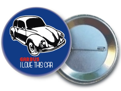 Stary Garbus I love this car - pins zawieszka buton