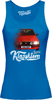 Jeżdżę klasykiem Ford Escort Stary - top damski niebieski
