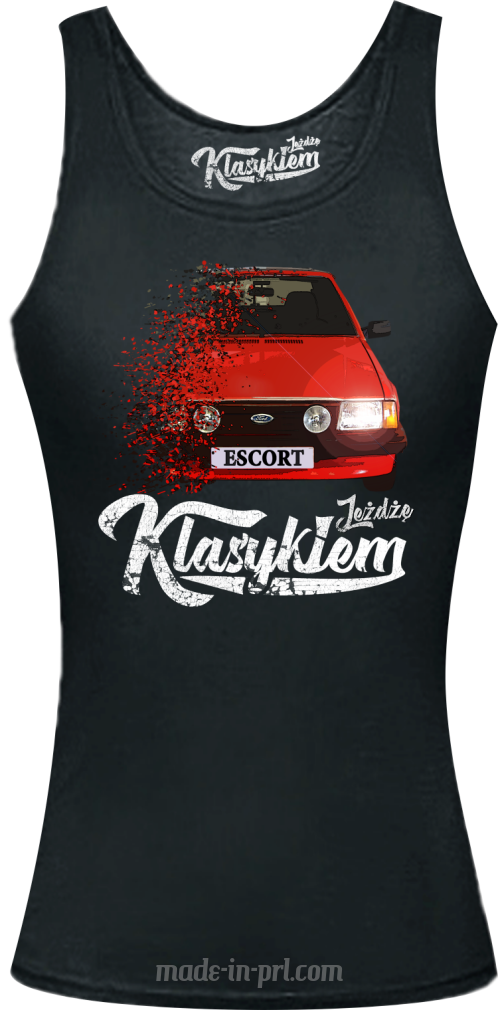 Jeżdżę klasykiem Ford Escort Stary - top damski czarny