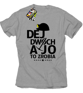 Dej dwóch a jo to zrobia - koszulka męska melanżowa
