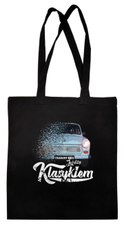 Czarna Torba zakupowa z nadrukiem TRABANT 601