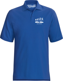126p Evolution - koszulka polo męska niebieska