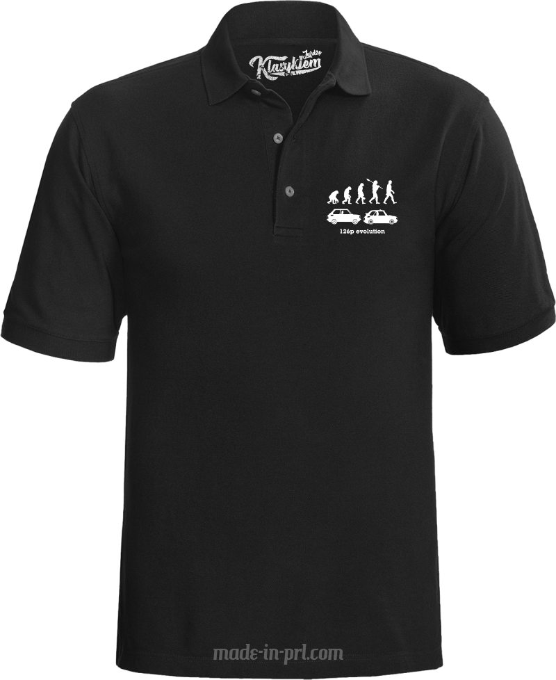126p Evolution - koszulka polo męska czarna