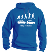 126p Evolution - bluza męska z kapturem niebieska