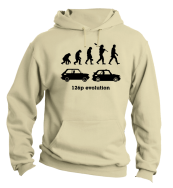 126p Evolution - bluza męska z kapturem beżowa