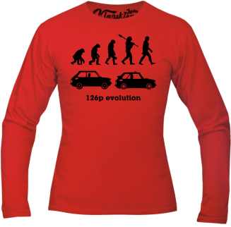 126p Evolution - longsleeve męski czerwony