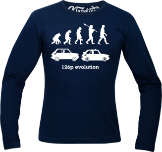 126p Evolution - longsleeve męski granatowy