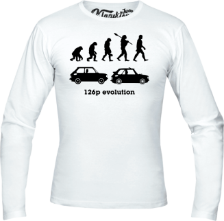126p Evolution - longsleeve męski biały