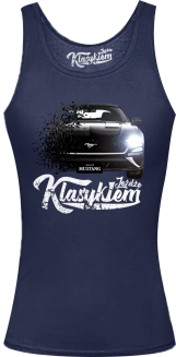 Jeżdżę klasykiem Mustang Ford 2019 GT - top damski granatowy