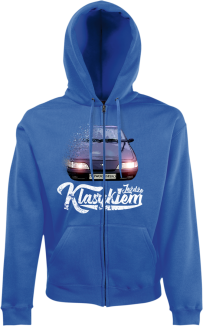Jeżdżę Klasykiem DAEWOO Espero - bluza męska kaptur na zamek niebieska