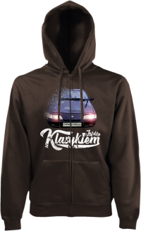 Jeżdżę Klasykiem DAEWOO Espero - bluza męska kaptur na zamek brązowa