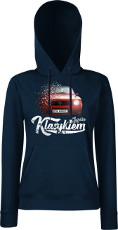 Jeżdżę klasykiem OPEL Kadett - bluza damska z kapturem granatowa