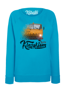 Jeżdżę klasykiem Kamaz 5320 - bluza damska standard turkusowa