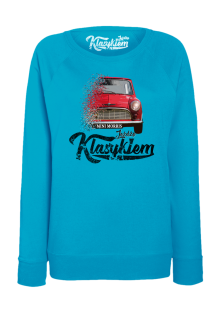 Jeżdżę klasykiem Mini Morris - bluza damska standard azure blue