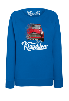 Jeżdżę klasykiem Mini Morris - bluza damska standard niebieska