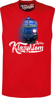 Jeżdżę klasykiem Stary Pociąg PKP - top męski bezrękawnik - 5