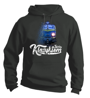Jeżdżę klasykiem Stary Pociąg PKP - bluza męska z kapturem - 2