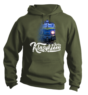 Jeżdżę klasykiem Stary Pociąg PKP - bluza męska z kapturem - 4
