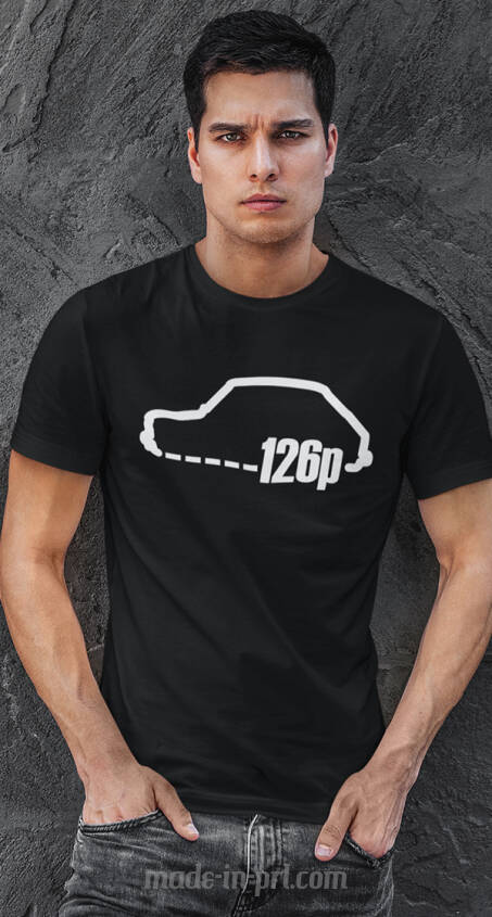 Fiat 126p Obrys - koszulka męska 