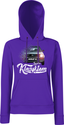 Jeżdżę klasykiem GOLF 2 - bluza damska z kapturem 