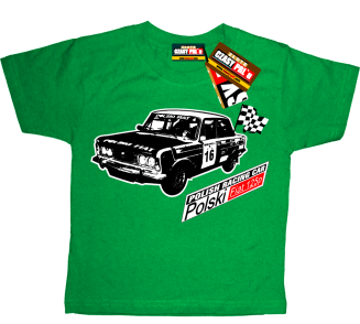 Fiat 125p Polish racing Car - koszulka dziecięca - 3