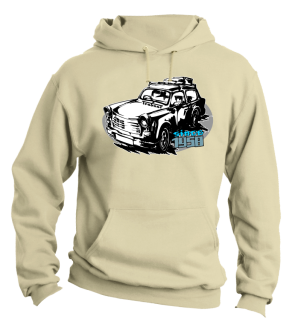 Trabant since 1958 Wakacje - bluza męska z kapturem beżowa