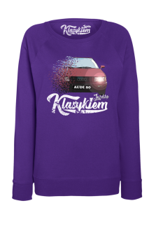 Jeżdzę klasykiem Audi 80 - bluza damska standard fioletowa