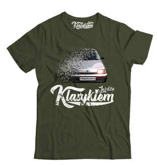 Jeżdżę klasykiem CINQUECENTO - koszulka męska khaki