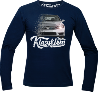 Jeżdżę klasykiem Honda Accord - longsleeve męski granatowy