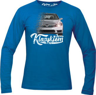 Jeżdżę klasykiem Honda Accord - longsleeve męski niebieski