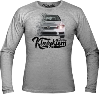 Jeżdżę klasykiem Honda Accord - longsleeve męski melanżowy