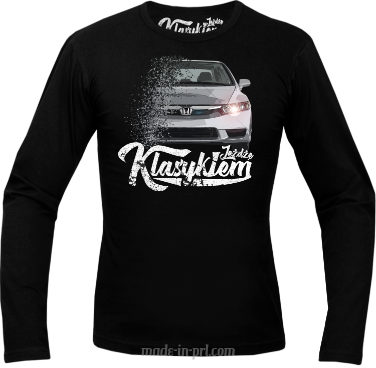 Jeżdżę klasykiem Honda Accord - longsleeve męski czarny