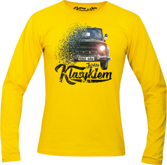 Jeżdżę klasykiem UAZ 469 -  longsleeve męski żółty