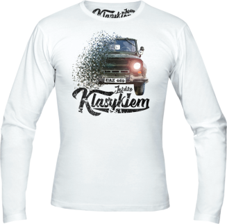 Jeżdżę klasykiem UAZ 469 -  longsleeve męski biały